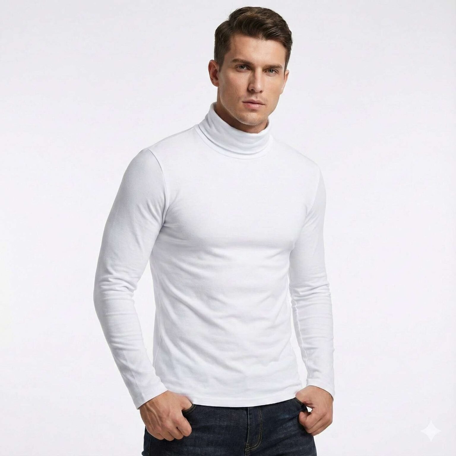 PremiumBlackWhiteHighNeckFullSleeveT-ShirtOrbidoMartBD (2)